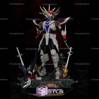 enfer armure samouraï cavaliers 3d print model - Mito3D