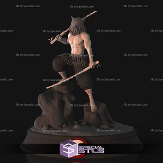 inosuke 2 sword 3d printable demon slayer 3d print model - Mito3D