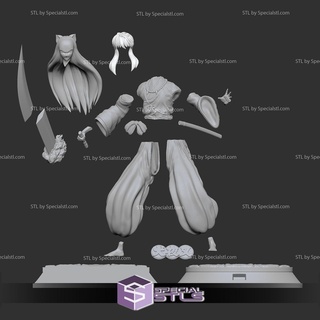 inuyasha standing 3d print model - Mito3D