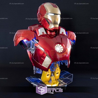 ferro homem marca 7 vida tamanho digital stl arquivos especial 3d print model - Mito3D