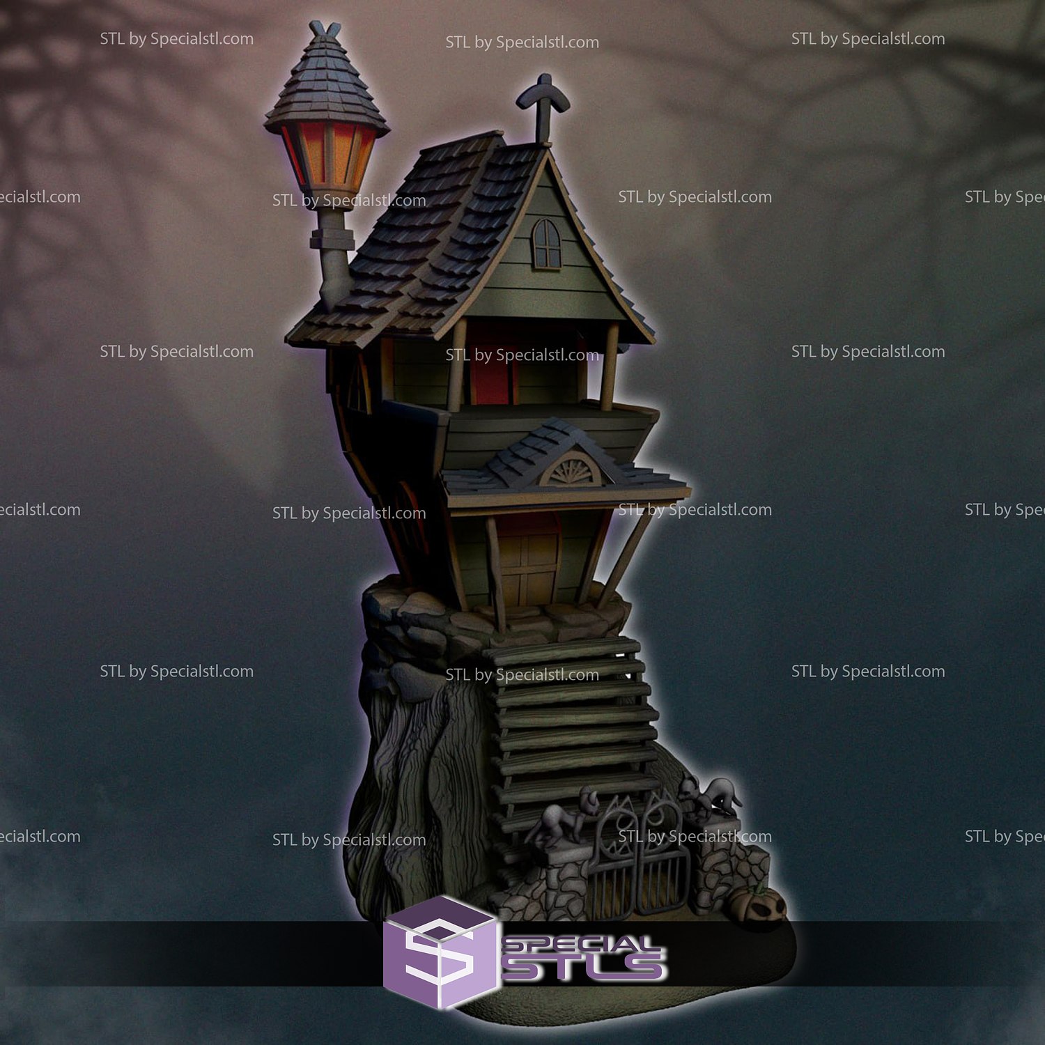 jack skellington house stl files 3D print model - Mito3D
