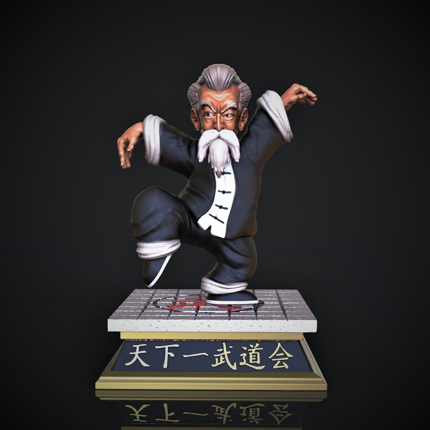 jackie chun - master roshi dragonball 3D print model - Mito3D