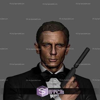 James liaison Daniel Craig stl dossiers 007 3d print model - Mito3D