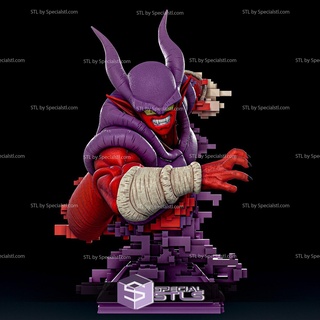 Janemba batalla busto Listo 3d impresión esfera dragón 3d print model - Mito3D