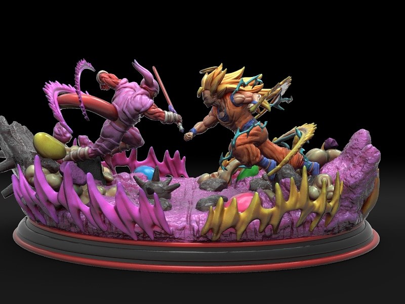 Janemba Goku Diorama 3D print model - Mito3D