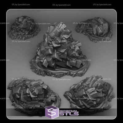 janeiro 2024 fantástico plantas pedras miniaturas especial 3d print model - Mito3D