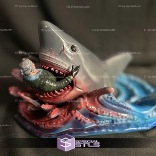 mandíbulas película diorama 3d print model - Mito3D