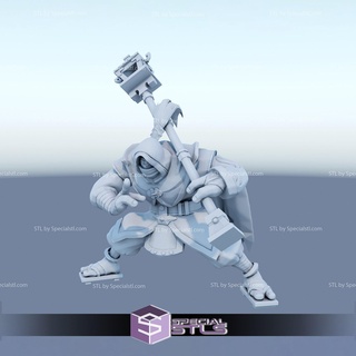 jax action pose 3d print stl league legend 3d print model - Mito3D