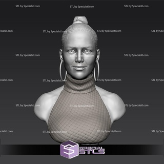 Jennifer Lopez buste prêt 3d impression 3d print model - Mito3D