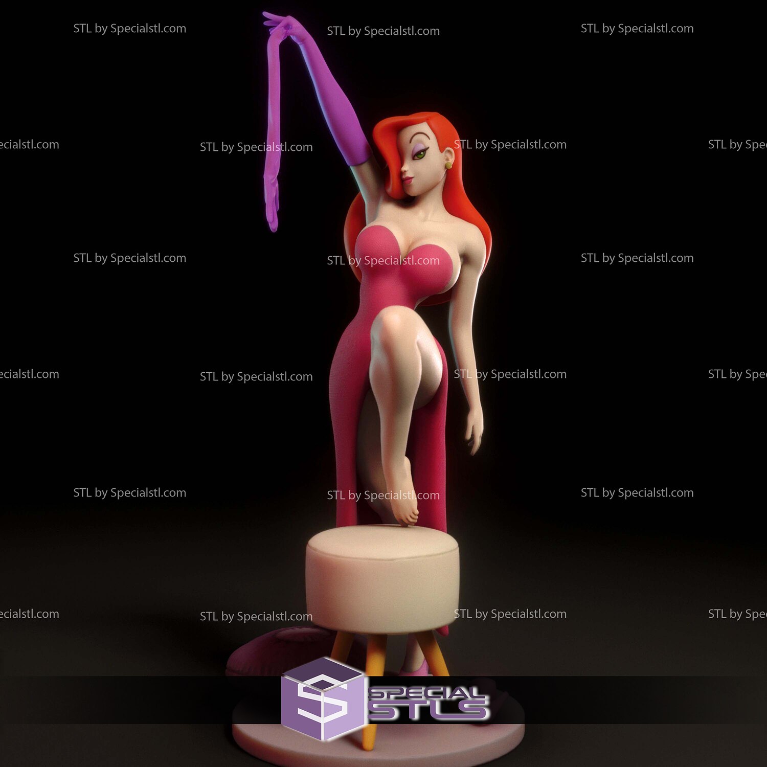 jessica coniglio calza digitale 3d scultura speciale 3D print model - Mito3D