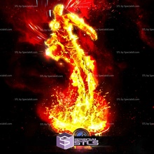 jhonny storm human torch f4 diorama 3d print model - Mito3D