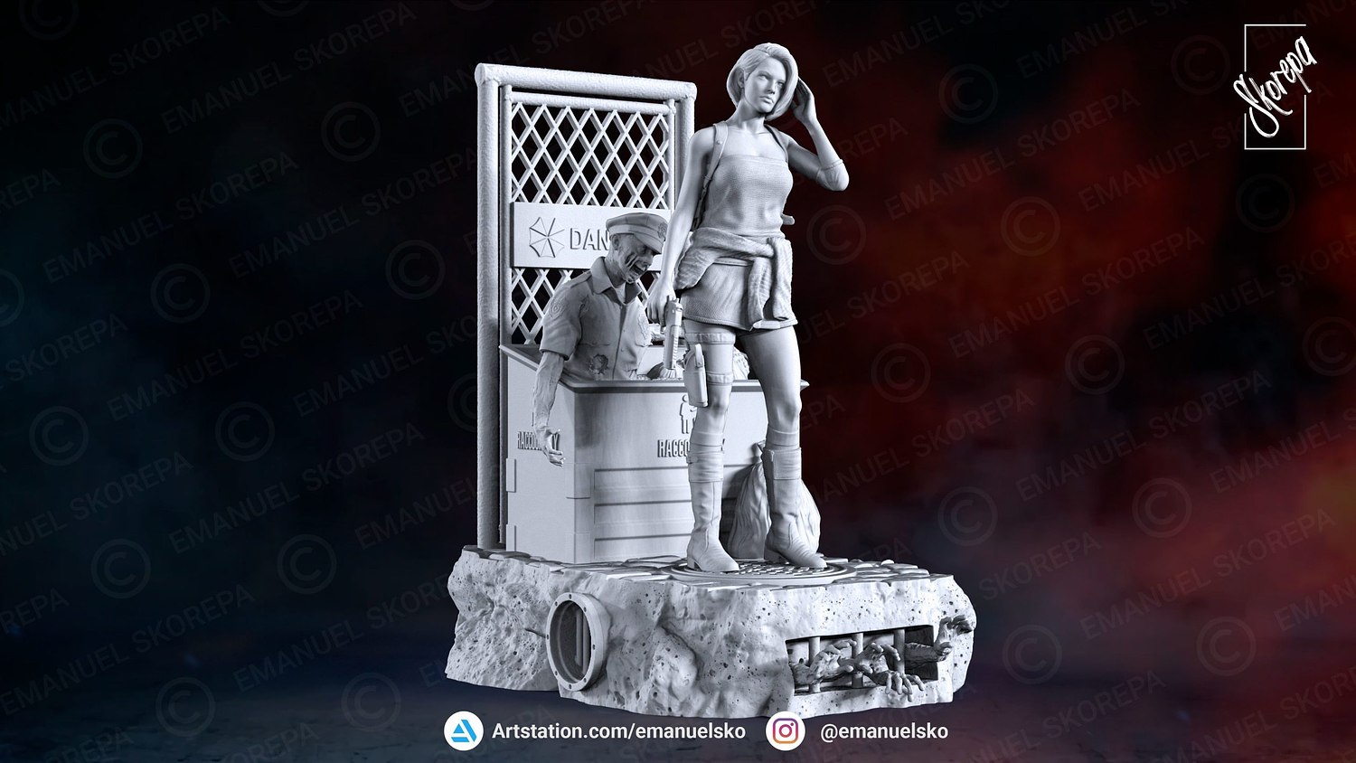 jill enamorado residente mal versión 2 3D print model - Mito3D