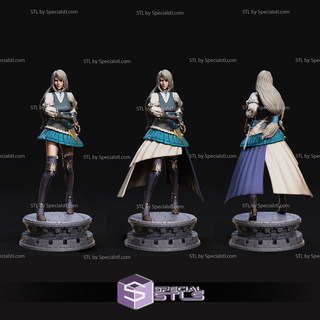 jill warrick final fantasy ready 3d print 3d print model - Mito3D