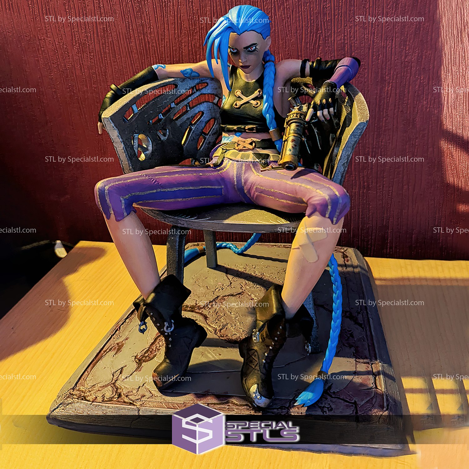 jinx 3d model sitting v2 3D print model - Mito3D