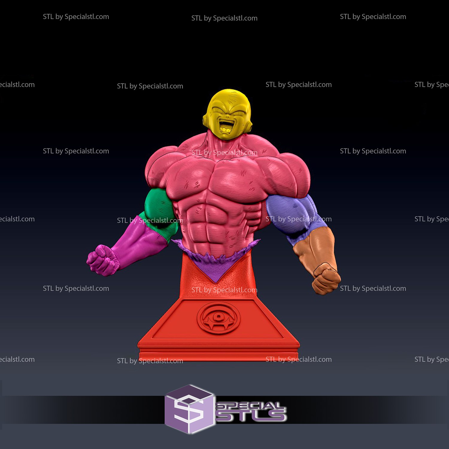 Jiren büst stl Dosyalar Ejder topu 3d baskı heykelcik 3D print model - Mito3D