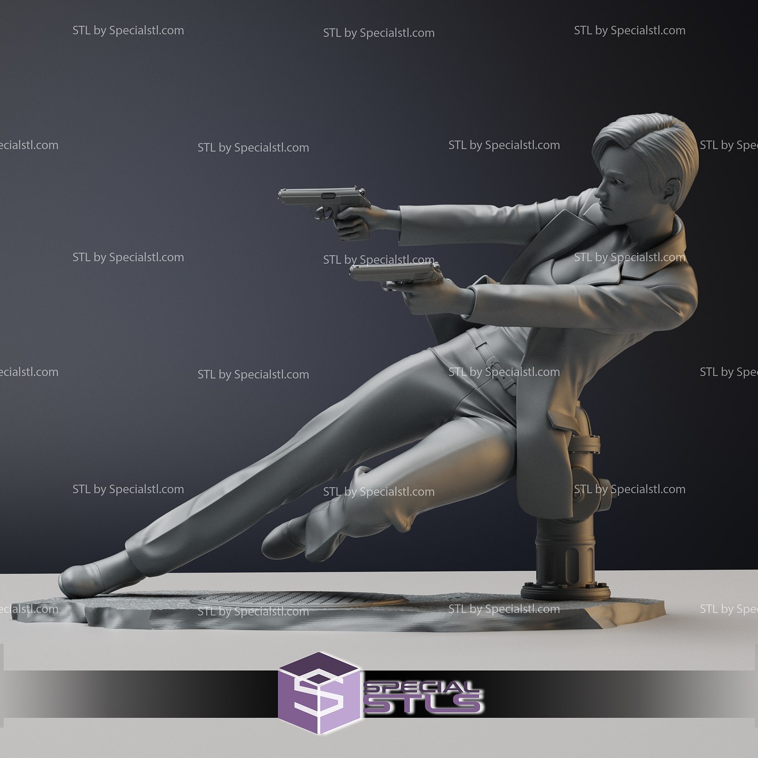 john wick girl version 3D print model - Mito3D