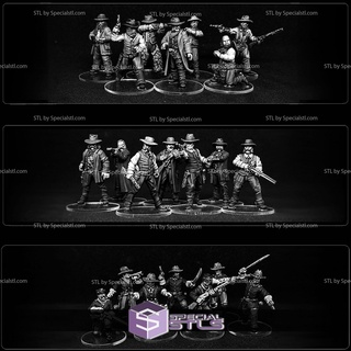 join die wanted collection stl miniatures 3d print model - Mito3D