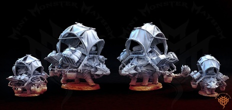 Junho 2021 mini monstro caos miniatura 3d print model - Mito3D