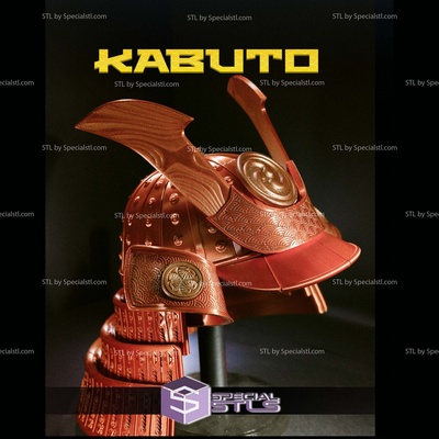 kabuto samurai helmet display digital stl files specialstl 3d print model - Mito3D