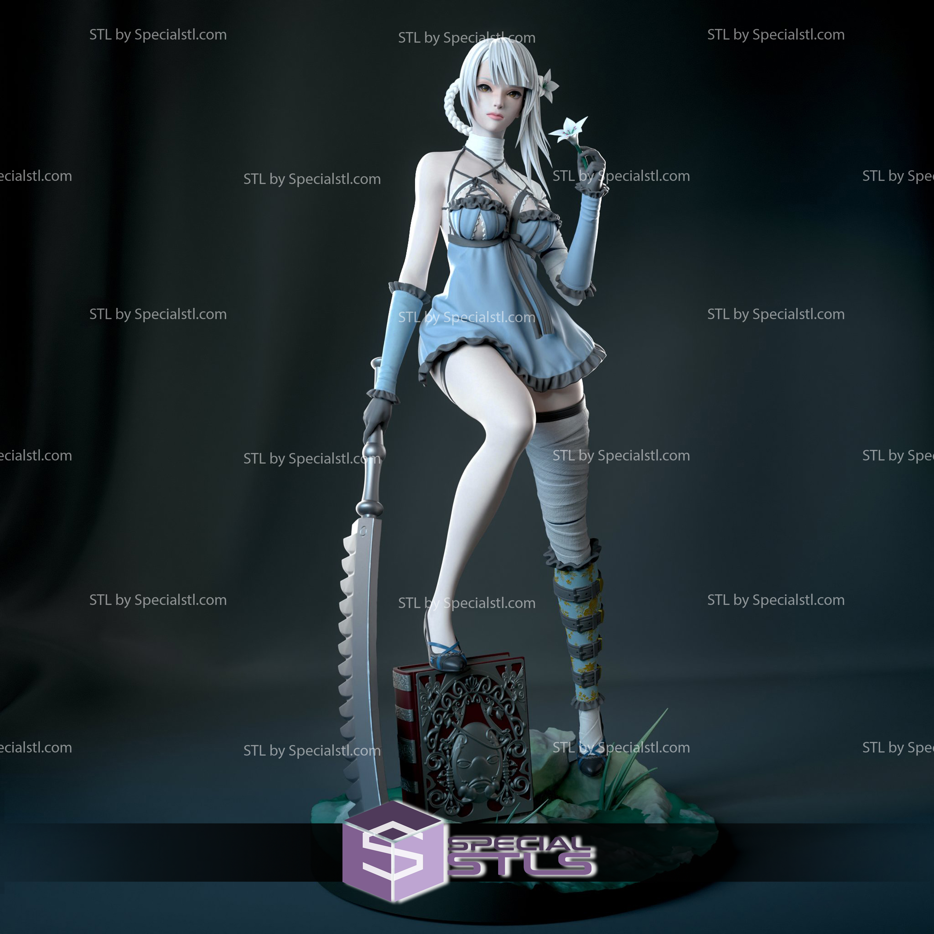 kaine fiore stl File nier automi 3d modello 3D print model - Mito3D