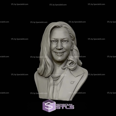 kamala harris busto digital stl archivos especialstl 3d print model - Mito3D