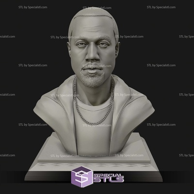 kanye oeste busto digital stl archivos especialstl 3d print model - Mito3D