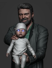 Karl kentsel Kasap bebek büst erkekler 3d print model - Mito3D