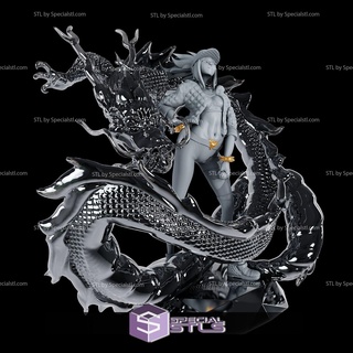 kda akali graffiti dragon 3d print model - Mito3D