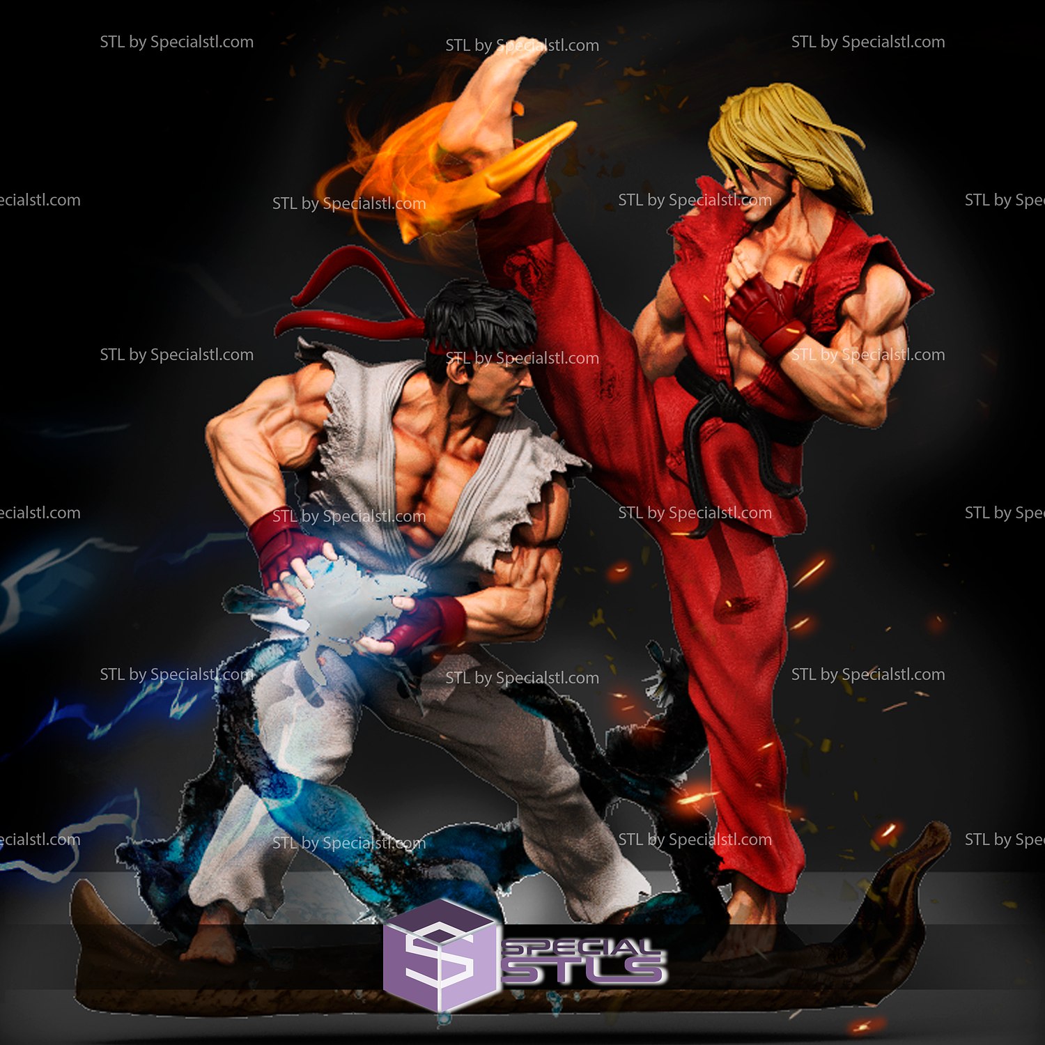 conocido Ryu diorama 3D print model - Mito3D