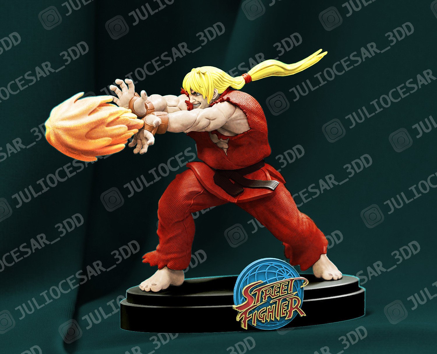 ken street fighter 3D print model - Mito3D