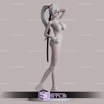 kendo princess digital sculpture specialstl 3d print model - Mito3D