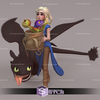 khaleesi Daenerys Targaryen dişsiz stl Dosyalar 3d print model - Mito3D