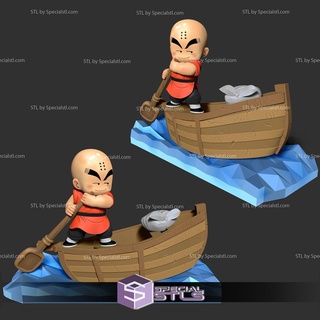ragazzo krillin barca 3d stampabile sfera drago 3d print model - Mito3D