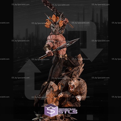 killmonger bataille numérique sculpture specialstl 3d print model - Mito3D