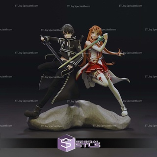 kirito asuna stl files sword art online 3d printable 3d print model - Mito3D