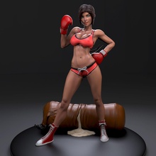 knockout girl fanart 3d print model - Mito3D
