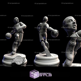 kobe bryant lakers stylized stl files 3d print model - Mito3D
