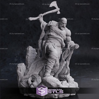 kratos action pose 3d print model - Mito3D