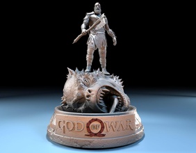 kratos standing god war 3d print model - Mito3D