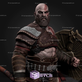 kratos standing v4 3d printing figurine god war stl files 3d print model - Mito3D