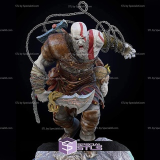 kratos stl files action pose god war 3d printing figurine 3d print model - Mito3D