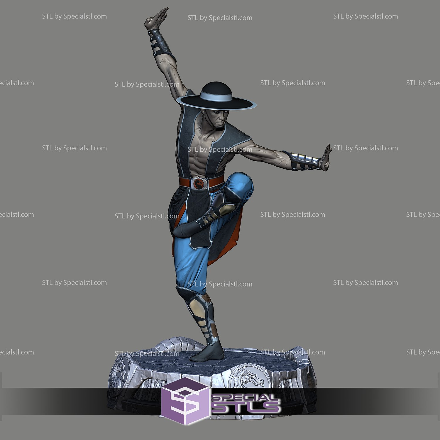 kung lao 3d printing figurine mortal kombat stl files 3D print model - Mito3D