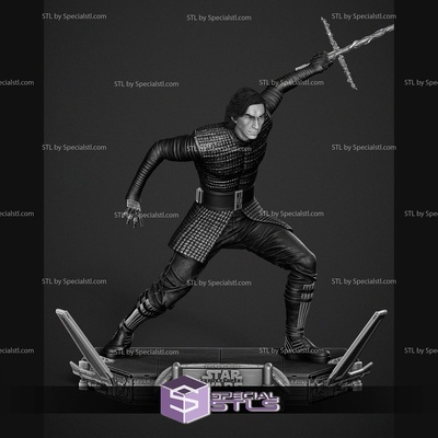 kylo ren bataille numérique stl dossiers specialstl 3d print model - Mito3D