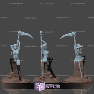 lady death 3d model sitting pose 3d print model - Mito3D