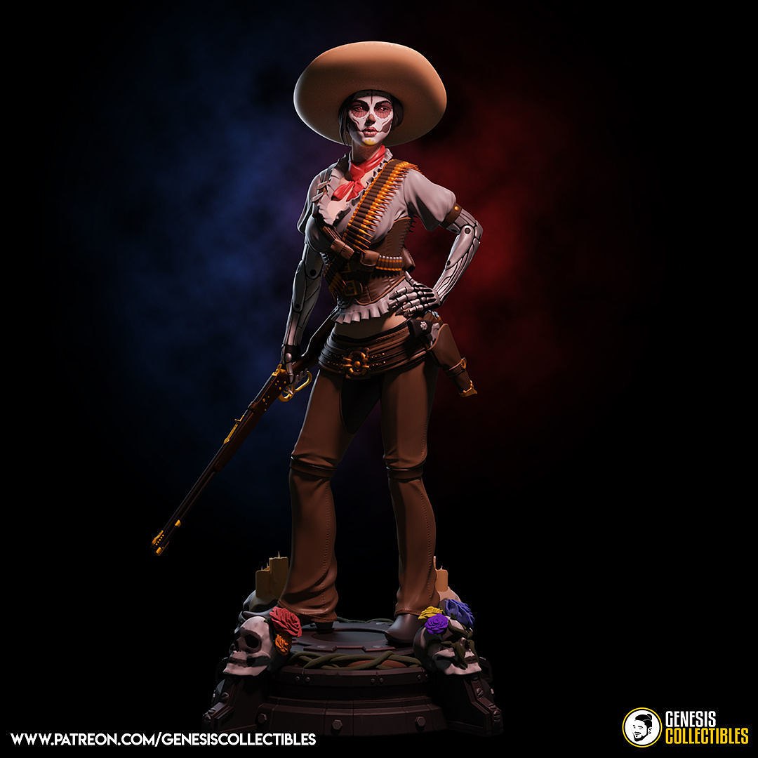 Hanım mekanik la dama Muerte fanart 3D print model - Mito3D