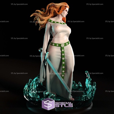 dame of see digital 3d skulptur spezialstl 3d print model - Mito3D