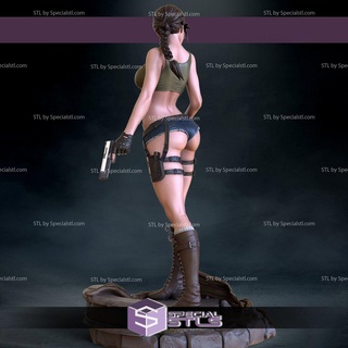 Lara Croft Stehen v2 3d Drucken Figur Grab Raider stl Dateien 3d print model - Mito3D