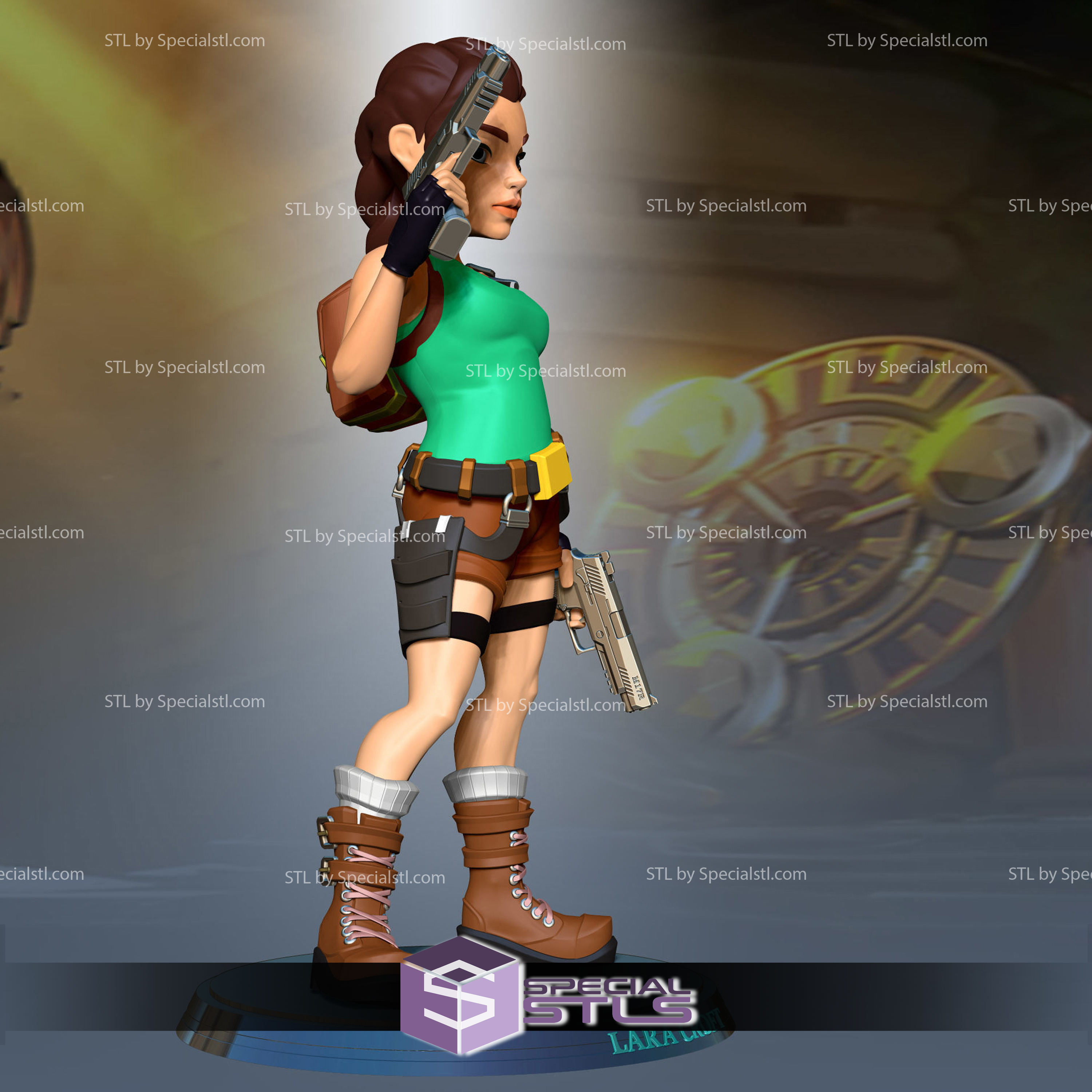 Lara Croft stilize stl Dosyalar 3D print model - Mito3D