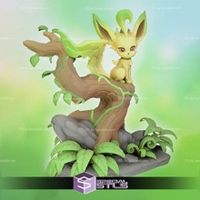 Leafeon eeveelution pokemon 3d print model - Mito3D