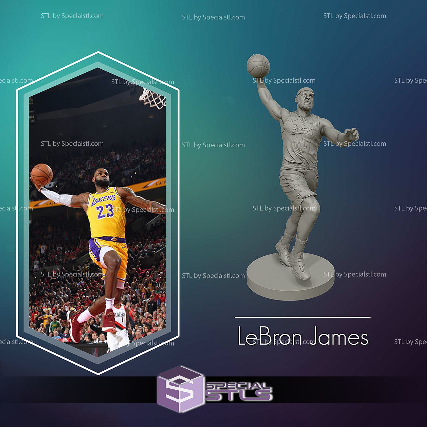 lebron james dunk 3d print stl files 3D print model - Mito3D